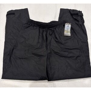 Columbia Rain Pants Men's Size Large Black Lightweight Packable Nylon